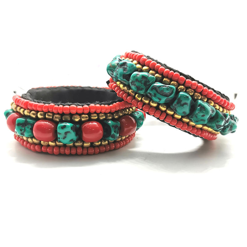 Ethnic Fashion Com - Bracelets ethniques tibétains faits à la