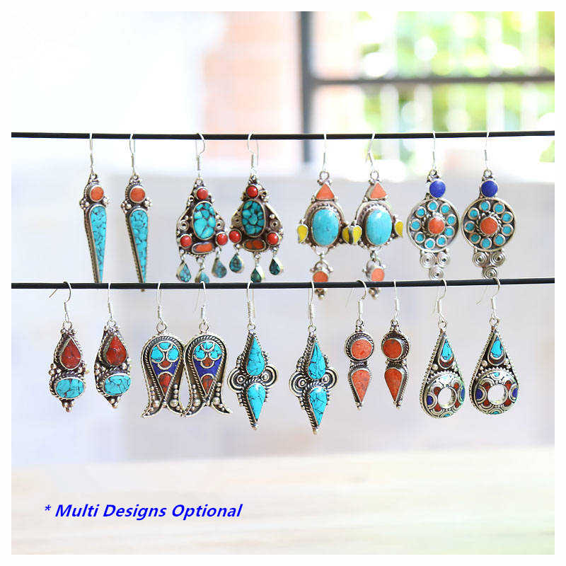 Ethnic Indian Fashion - EHouseIndian-Paire de Boucles d'Oreilles Vintage pour
