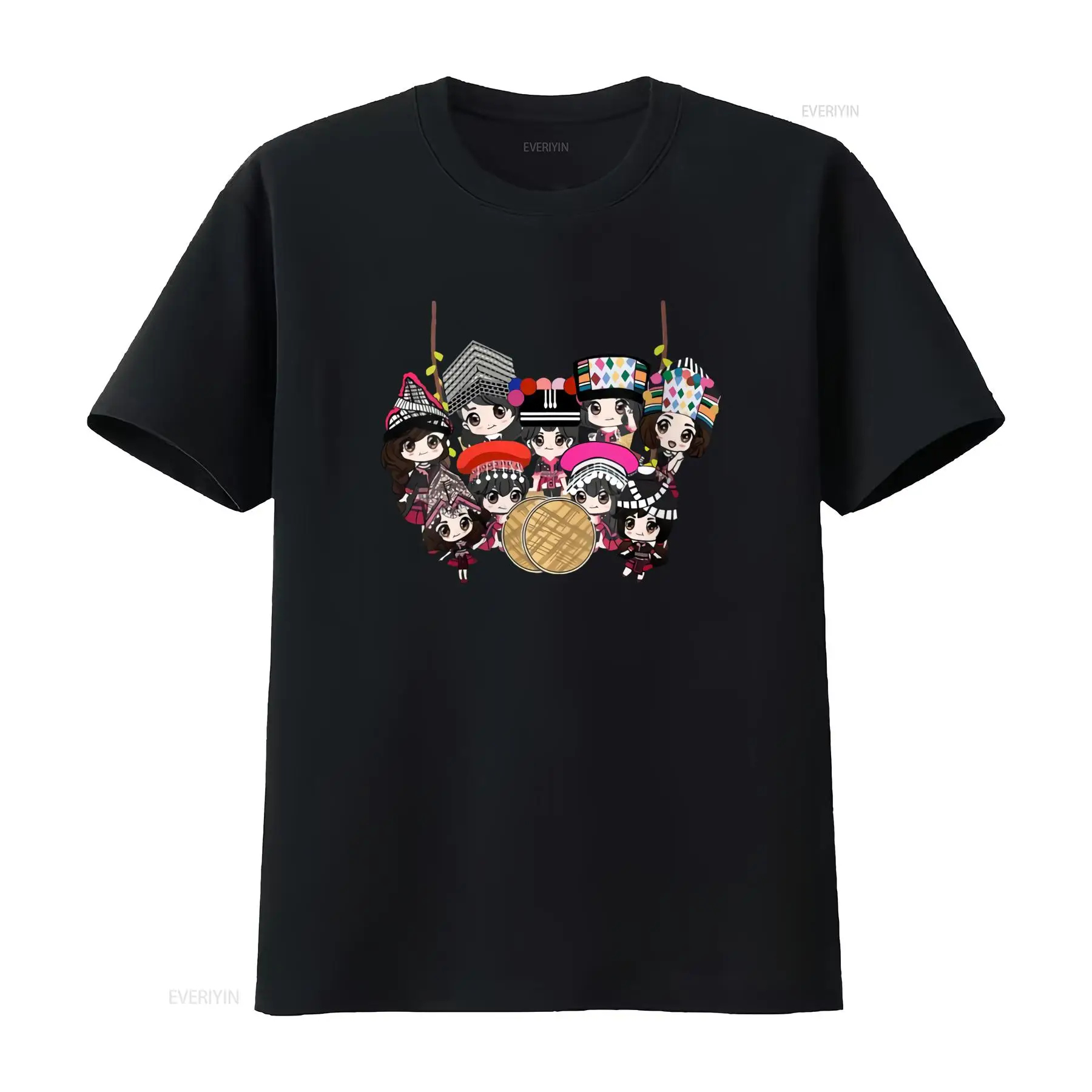 Ethnic Wear Men'S Fashion - T-shirt imprimé dessin animé 9 Hmong
