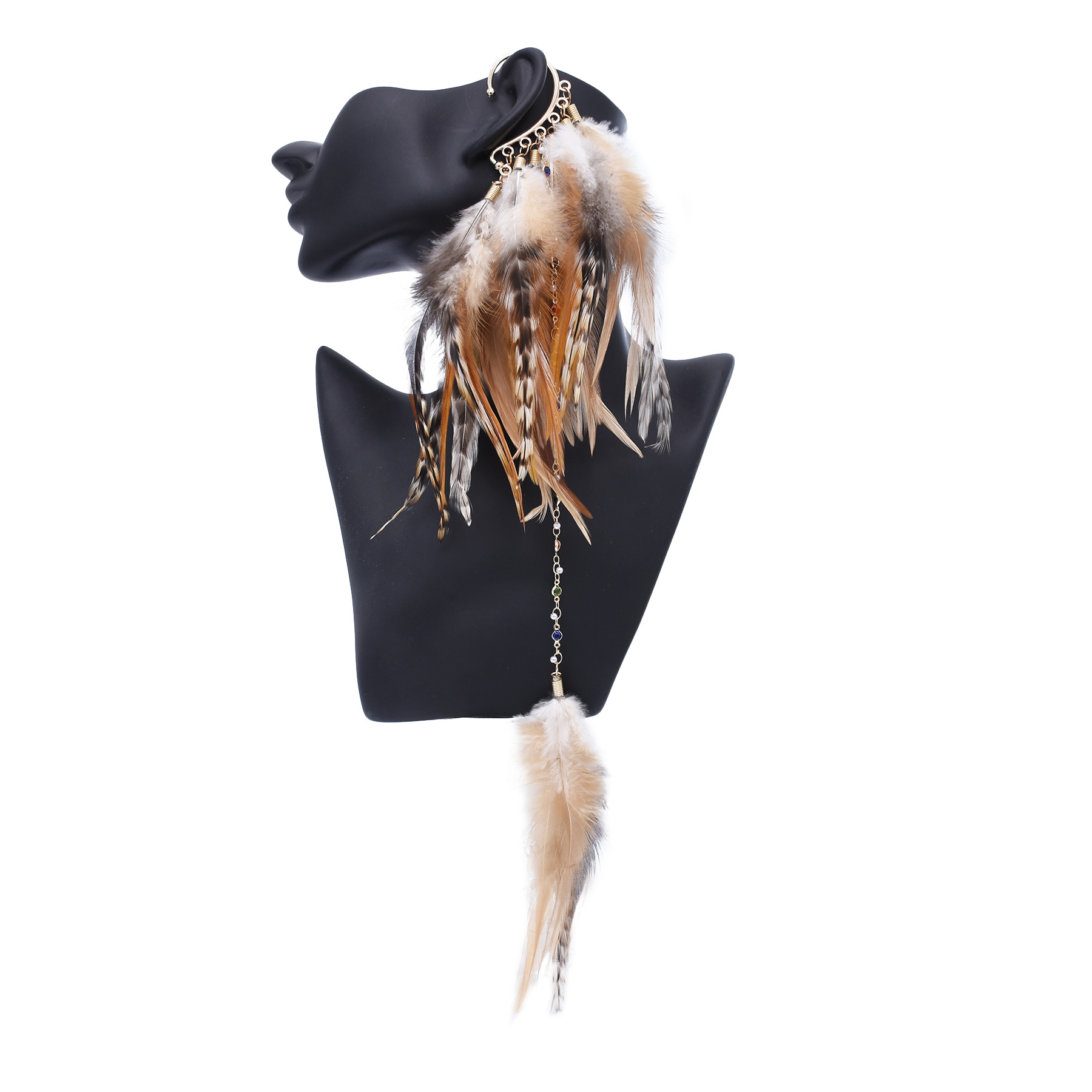Ethnic Indian Fashion - Boucles d'oreilles en plumes de Style