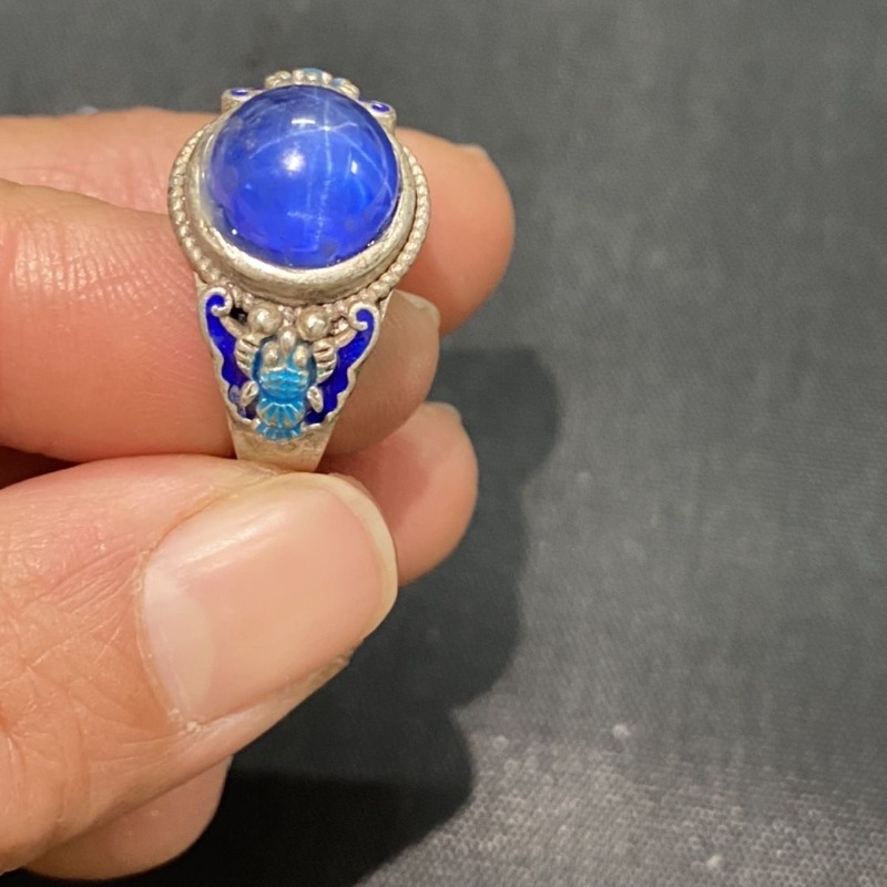 Ethnic Wear Men'S Fashion - Bague ouverte ethnique cloisonnée, design exquis