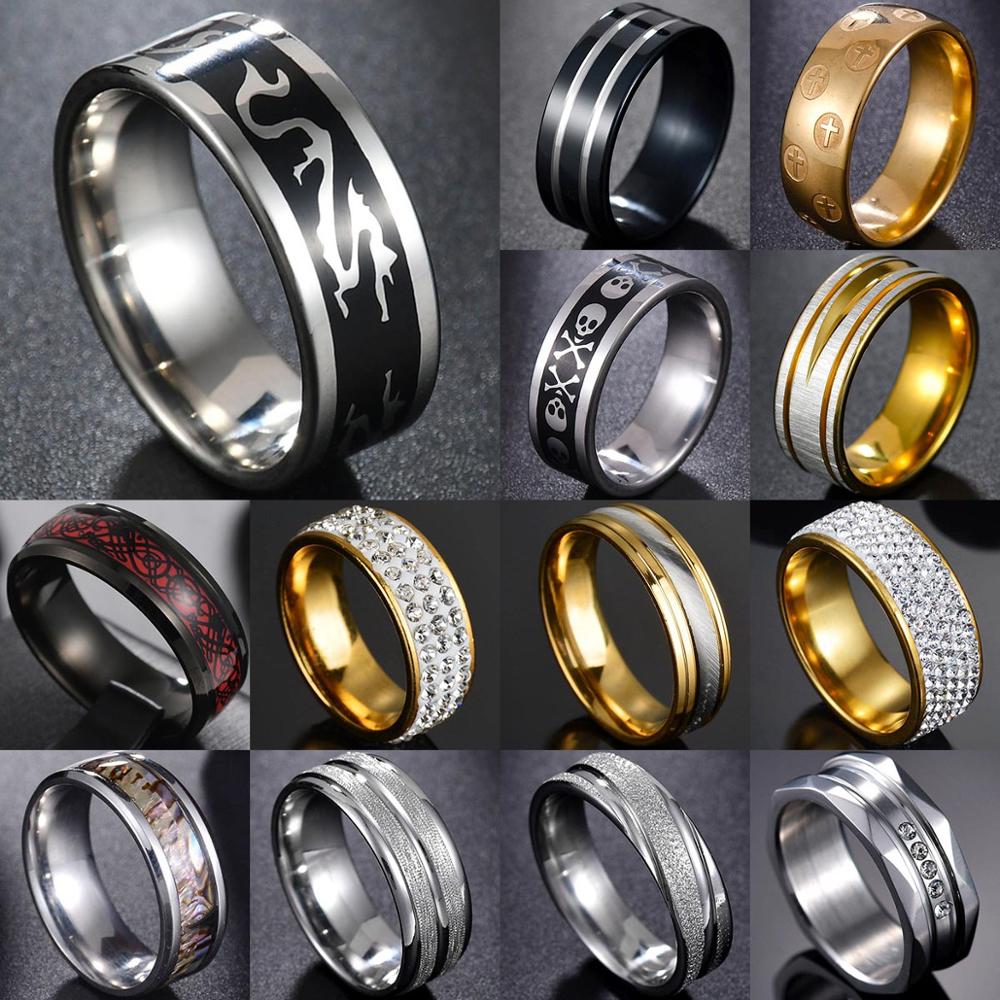Ethnic Wear Men'S Fashion - MeMolGuadalJewelry-Bague en acier inoxydable pour homme,