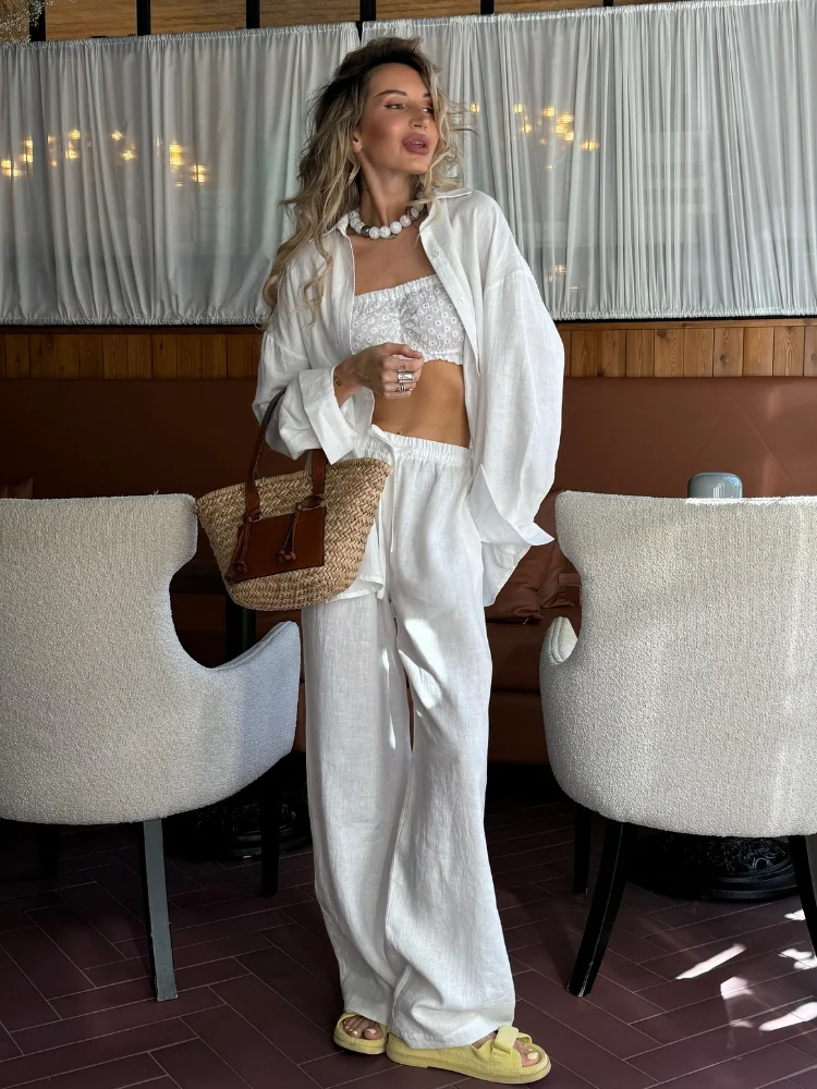 Ethnic Fashion Collection - Ensemble chemise en coton et lin