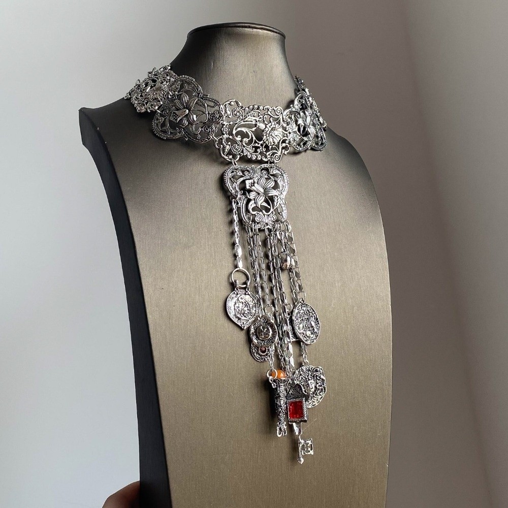 Collier long bohème rétro, sty - Y2K Ethnic Fashion avis et prix