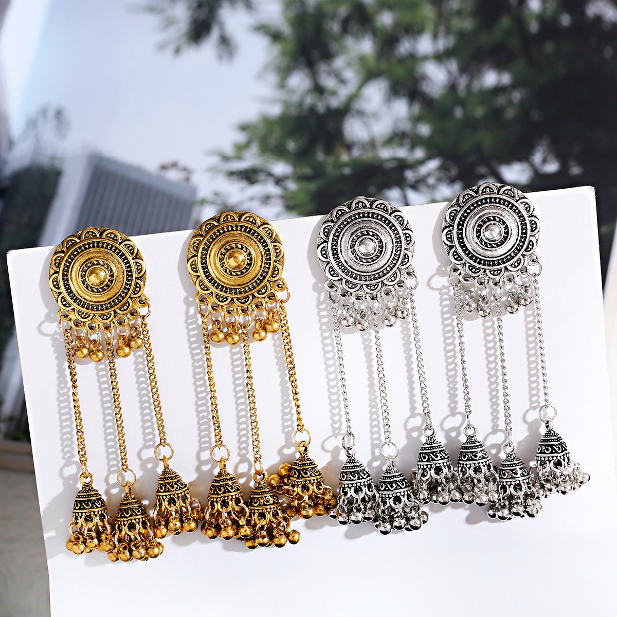 Boucles d'oreilles ethniques V - Ethnic Indian Fashion avis et prix