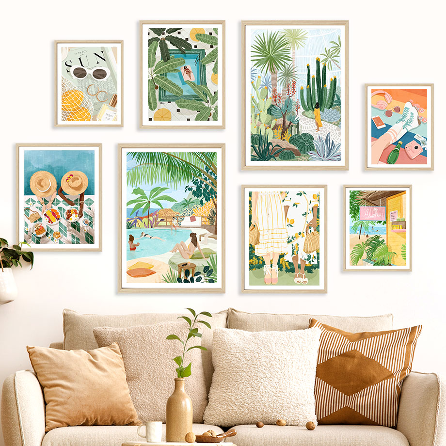 Toile d'art mural de feuilles  - Ethnic Fashion Collection avis et prix