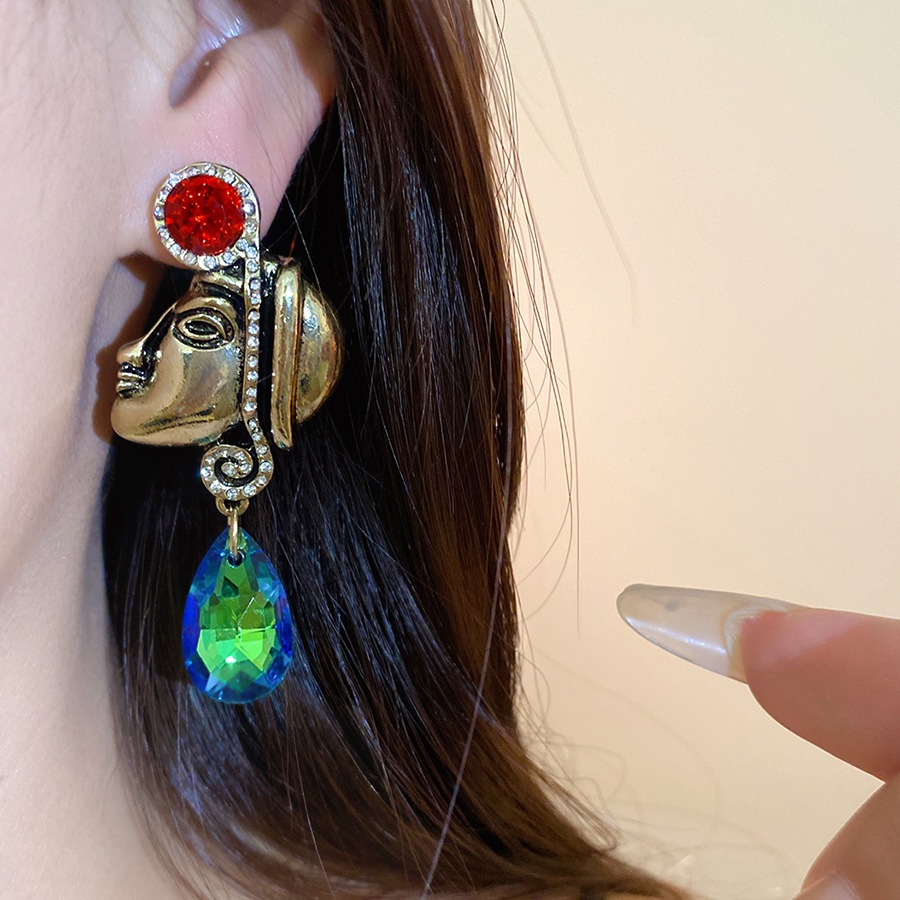 Boucles d'oreilles pendantes v - Y2K Ethnic Fashion avis et prix