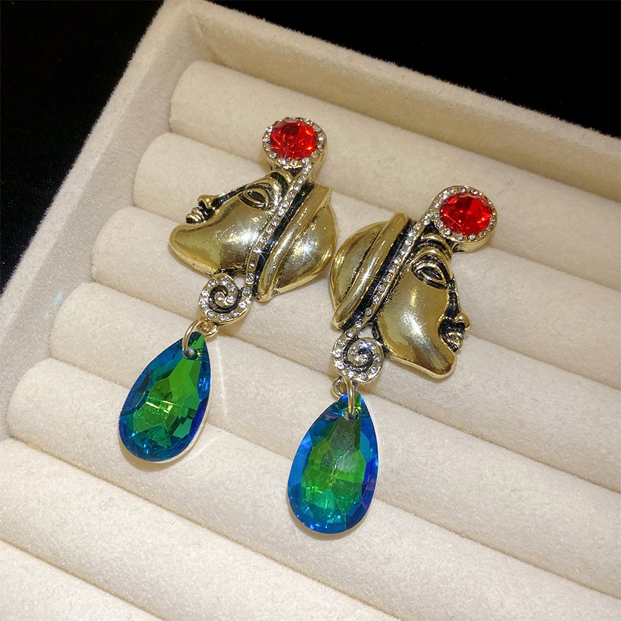 Boucles d'oreilles pendantes v - Y2K Ethnic Fashion avis et prix