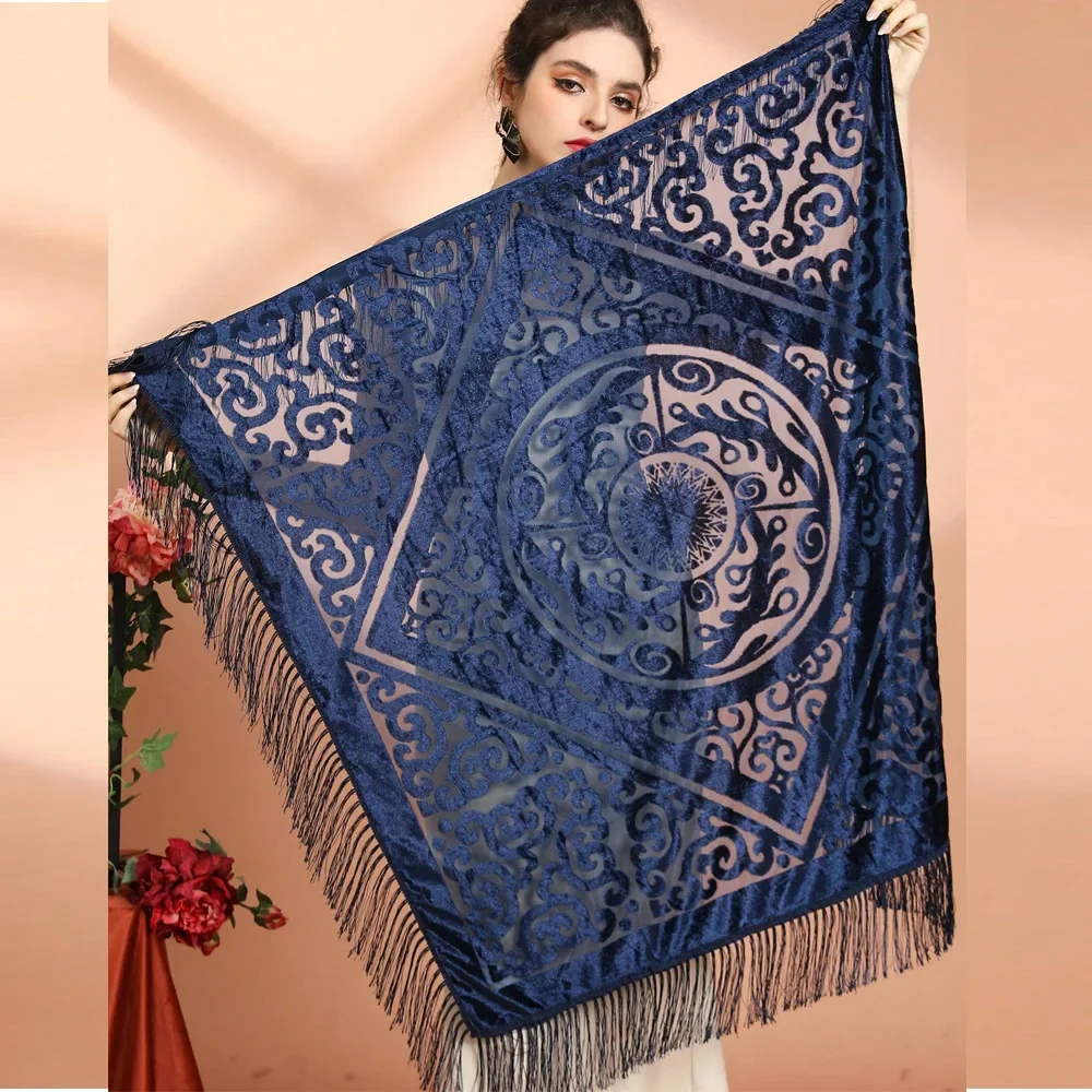 Châle jacquard en velours AW25 - Ethnic Fashion Collection avis et prix