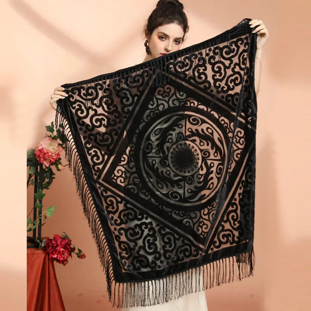 Châle jacquard en velours AW25 - Ethnic Fashion Collection avis et prix