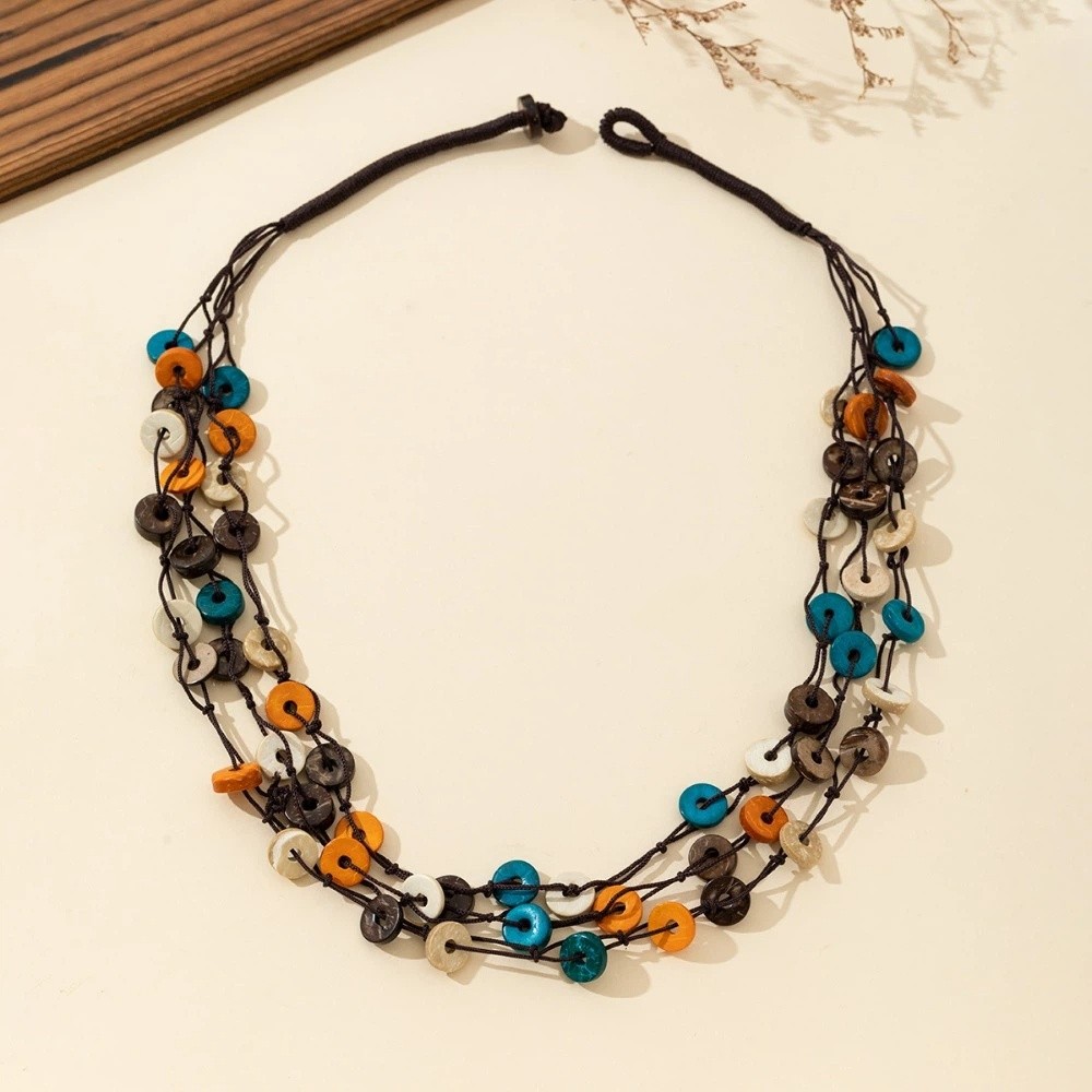 Collier ethnique bohème perlé, - Y2K Ethnic Fashion avis et prix